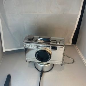 Purse shaped like a camera